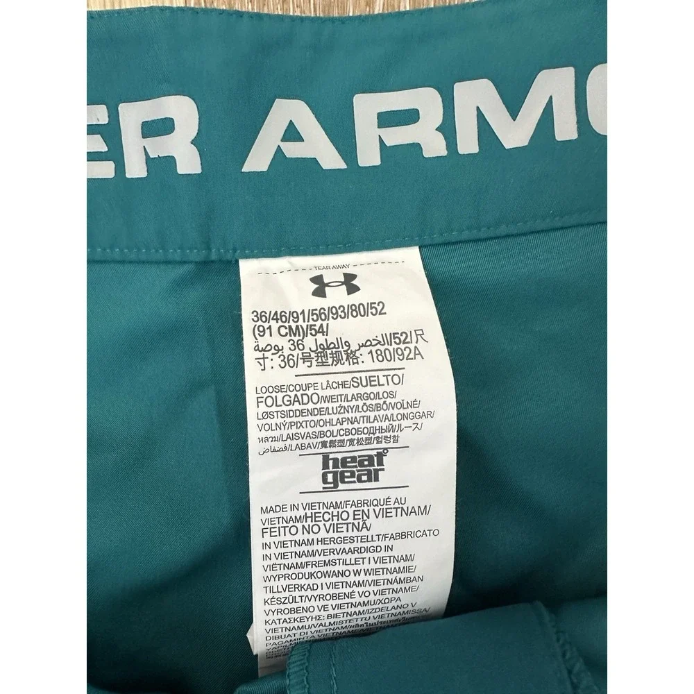 Under Armour UA Storm Board Shorts Mens 36 Teal Surf Swim Beach Water Resistant
